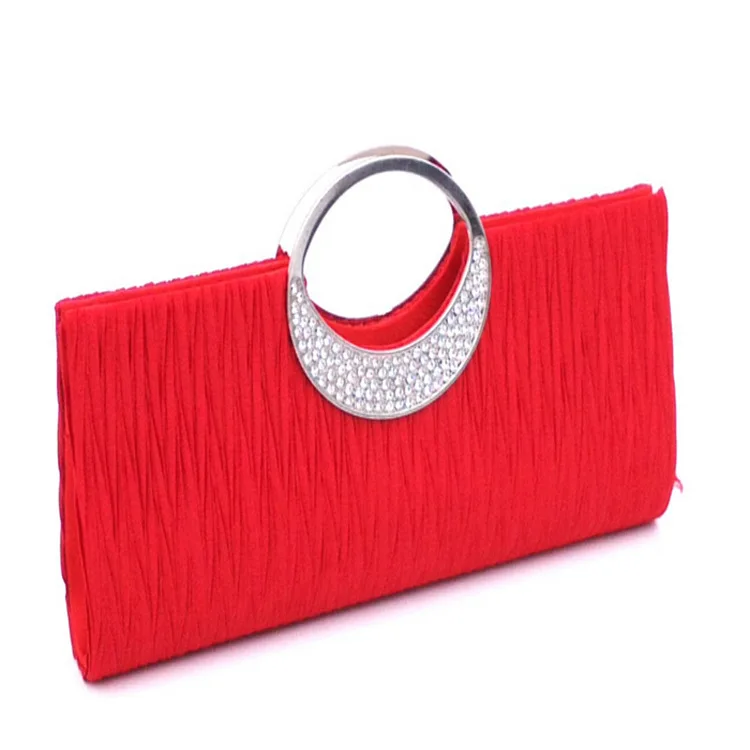 Classic Trendy Small Clutch Retro Wine Red Blue Purple Pink Black Ladies Handbags For Women Chain Shoulder Bags Wedding Party - Image 2