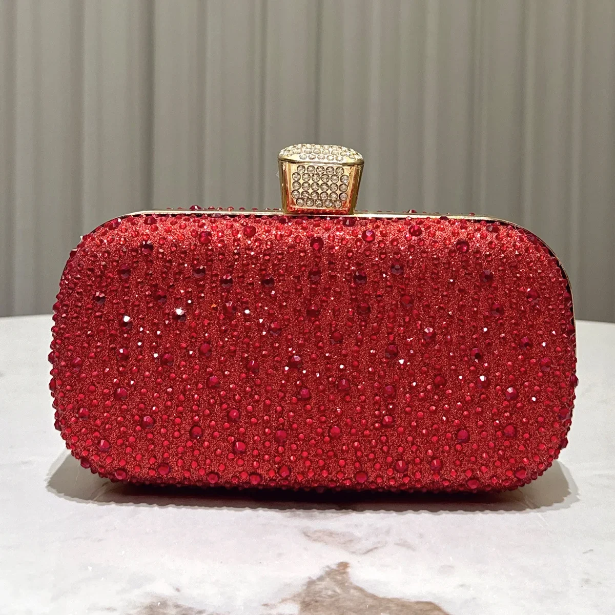 Fashion Shining Luxury Rhinestone Evening Bags Chain Shoulder Bags For Women Retro Dark Blue Green Silver Small Clutch Handbags - Image 4