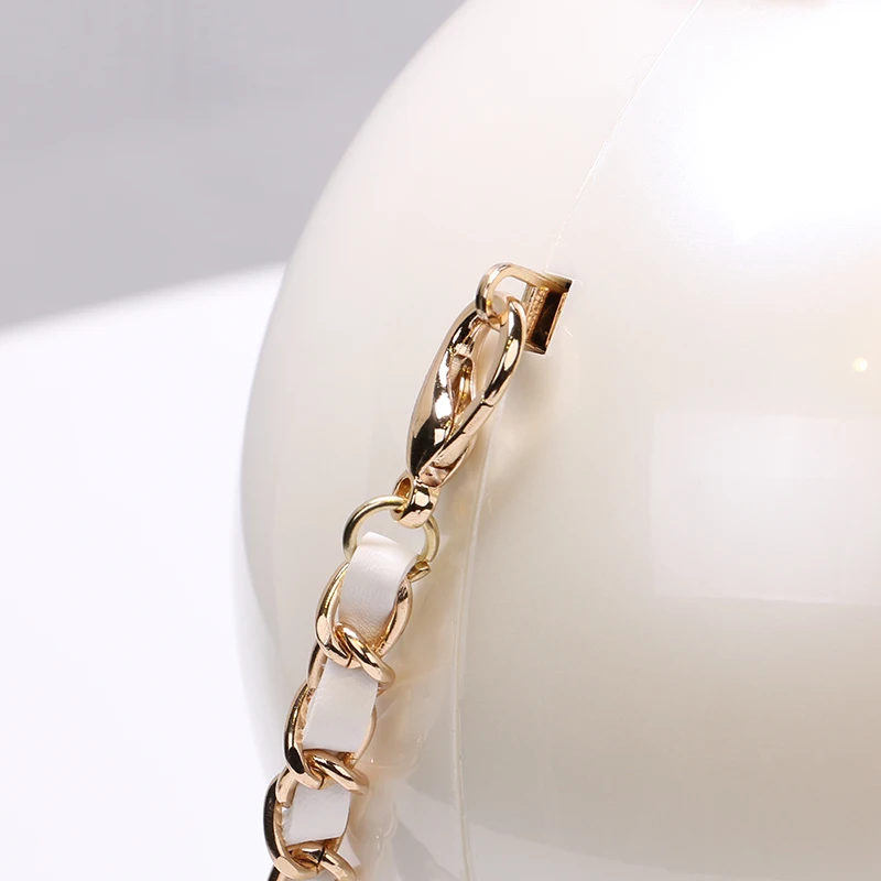 2025 Fashion Design Pearl Ball Party Evening Bags Woman Handbags Global Spherical Acrylic Hard Case Shoulder Small Crossbody Bag - Image 2