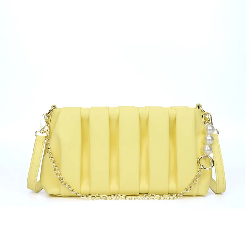 Summer Simple Green White Yellow Small Handbags For Women 2024 Fashion Korean Daily Shopping Shoulder Bag Ladies Party Tote Bag - Image 5