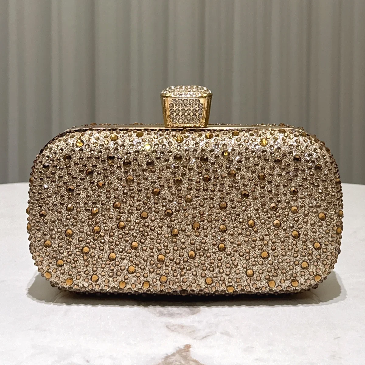 Fashion Shining Luxury Rhinestone Evening Bags Chain Shoulder Bags For Women Retro Dark Blue Green Silver Small Clutch Handbags - Image 2